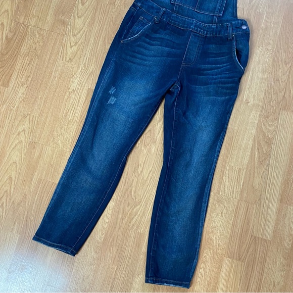 Free People Distressed Denim Overall 27 - Picture 3 of 11